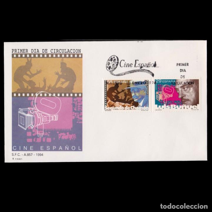 Stamps: .1&ordm; D&iacute;a Circulaci&oacute;n.1994 Cine espa&ntilde;ol.Edifil 3277-3278
