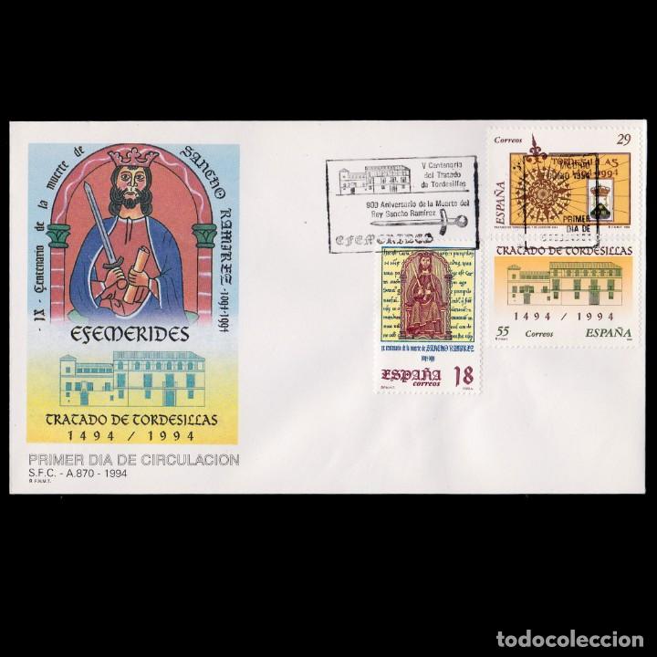 Stamps: 1&ordm; D&iacute;a Circulaci&oacute;n.1994.Efem&eacute;rides.Edifil 3309-3311