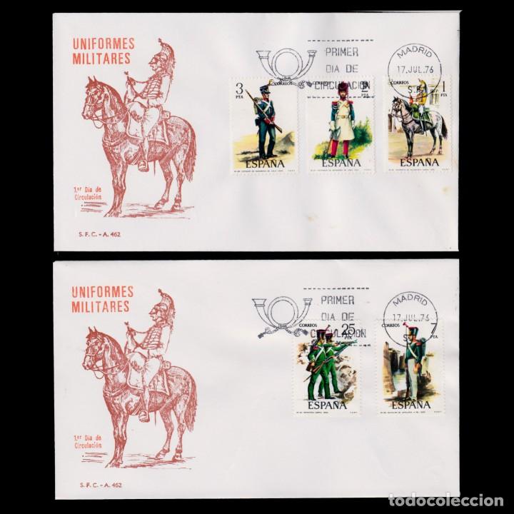 Stamps: 1&ordm; D&iacute;a Circulaci&oacute;n.1976 Uniformes Militares.Edifil 2350-2354