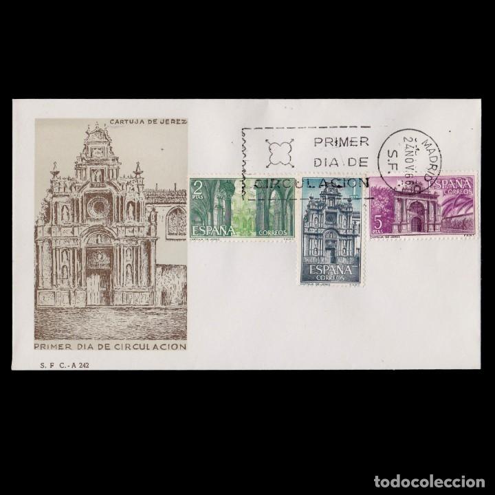 Briefmarken: 1&ordm; D&iacute;a Circulaci&oacute;n.1966 Cartuja Defensi&oacute;n.Edifil 1761-1763