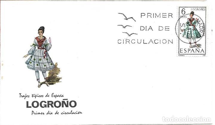 Selos: TRAJE DE LOGRO&Ntilde;O TRAJES TIPICOS ESPA&Ntilde;OLES 1969 (EDIFIL 1902) EN SOBRE PRIMER DIA DE MUNDO FILATELICO