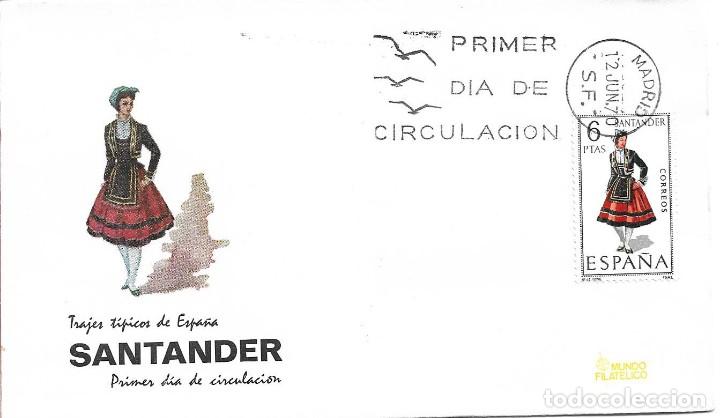 Briefmarken: TRAJE DE SANTANDER CANTABRIA TRAJES TIPICOS ESPA&Ntilde;OLES 1970 (EDIFIL 1954) EN SPD SIN CIRCULAR MF RARO