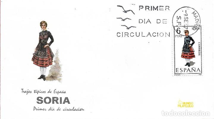 Briefmarken: TRAJE DE SORIA TRAJES TIPICOS ESPA&Ntilde;OLES 1970 (EDIFIL 1957) EN SPD DE MF MATASELLOS MADRID.