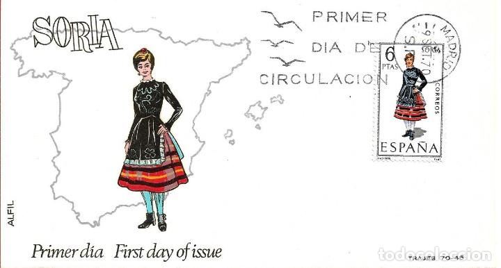 Briefmarken: TRAJE DE SORIA TRAJES TIPICOS ESPA&Ntilde;OLES 1970 (EDIFIL 1957) EN SOBRE PRIMER DIA SIN CIRCULAR DE ALFIL