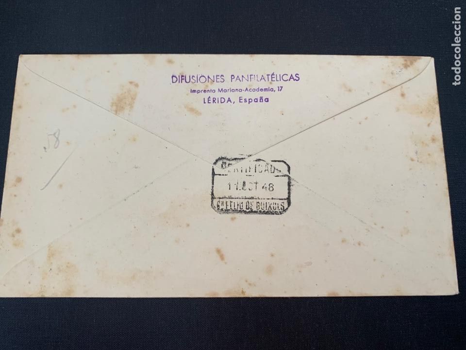Sellos: SOBRE PRIMER DIA DE CIRCULACION 1948 CENTENARIO DEL FERROCARRIL - Foto 2