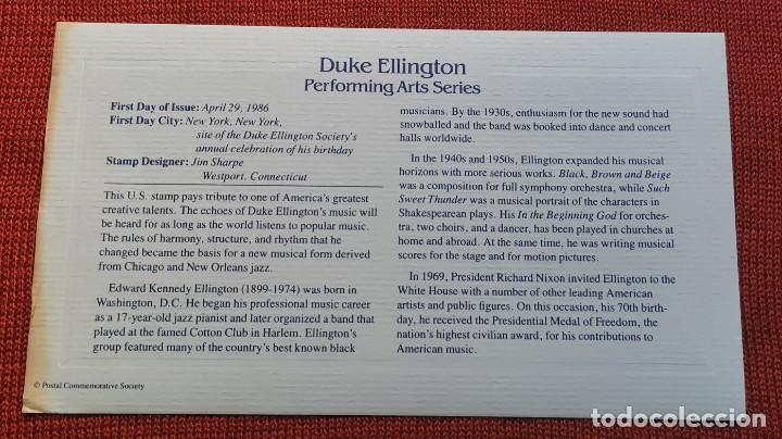 Sellos: Sobre de primer d&iacute;a Duke Ellington - Foto 5