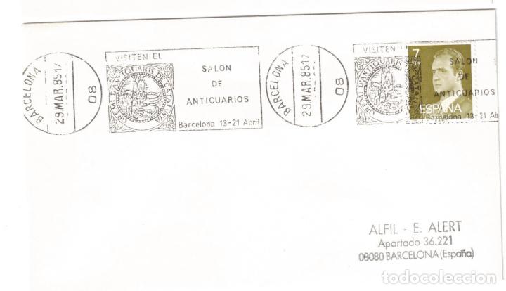 Timbres: SOBRE CONMEMORATIVO SALON DE ANTICUARIOS 1985