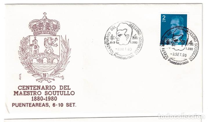 Selos: SOBRE CONMEMORATIVO CENTENARIO DEL MAESTRO SOUTULLO 1980