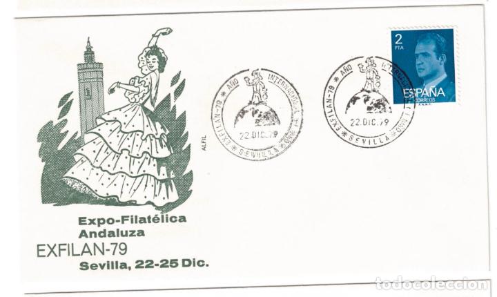Timbres: SOBRE CONMEMORATIVO EXPO-FILATELICA ANDALUZA EXFILAN-79
