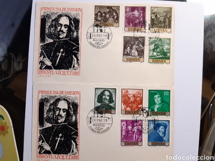 Sellos: SOBRES PRIMER DIA VELAZQUEZ,VALLE DE LOS CAIDOS, - Foto 2