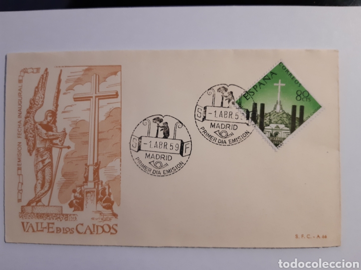 Sellos: SOBRES PRIMER DIA VELAZQUEZ,VALLE DE LOS CAIDOS, - Foto 6