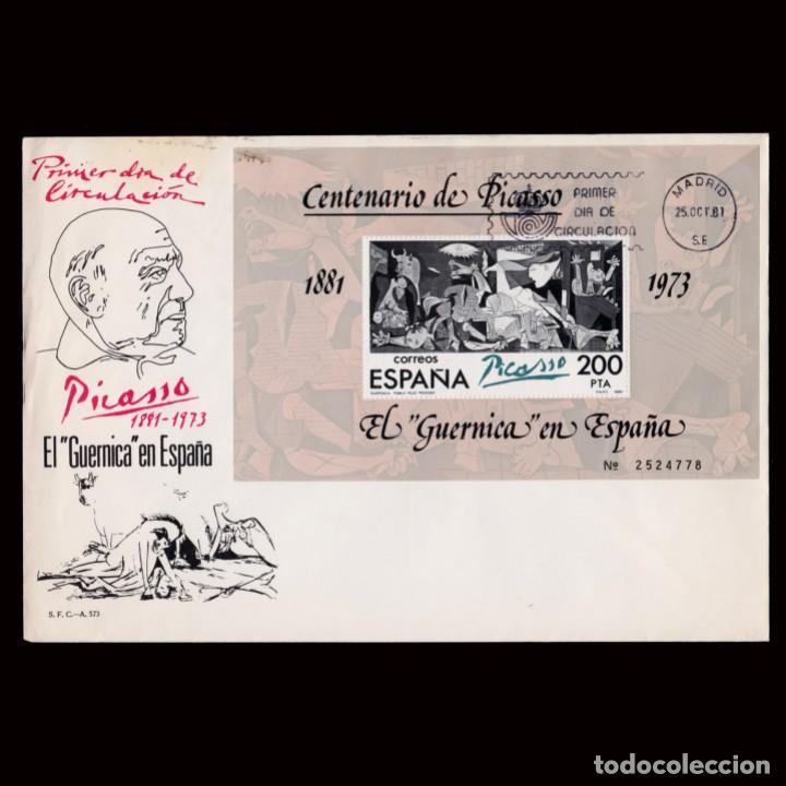 Stamps: Espa&ntilde;a.1&ordm; D&iacute;a Circulaci&oacute;n.1981.GUERNICA.Edifil 2631