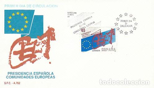 Francobolli: EDIFIL 3010, PRESIDENCIA ESPA&Ntilde;OLA EN LAS COMUNIDADES EUROPEAS, PRIMER DIA DE 9-5-1989 SFC