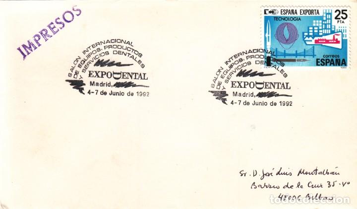 Sellos: SOBRE: 1992 MADRID. EXPODENTAL - Foto 1