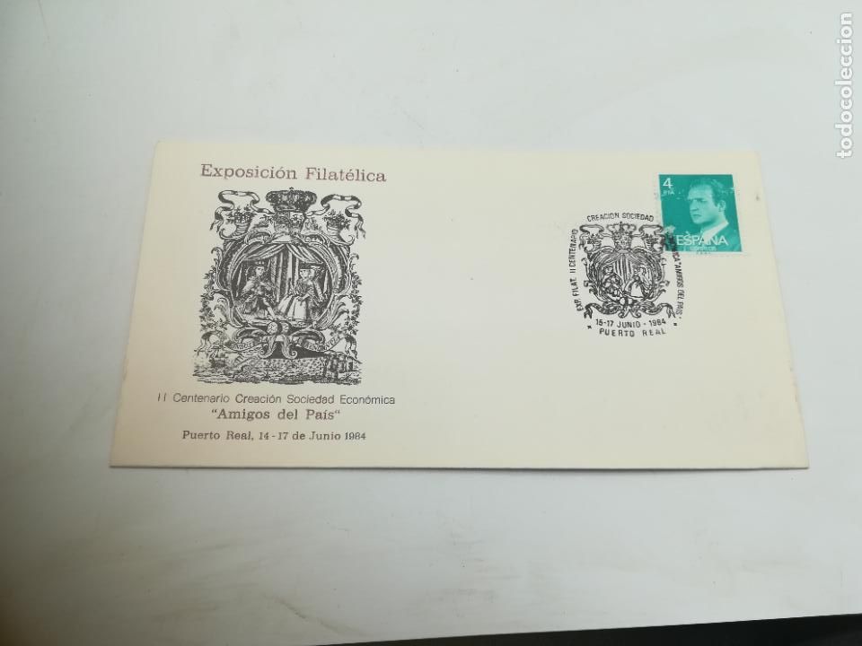 Selos: SOBRE CONMEMORATIVO. EXP FILATELICA. AMIGOS DEL PAIS. 1984. II CENTENARIO CREACION SOC ECONOMICA