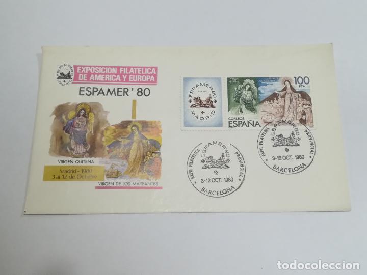 Sellos: SOBRE CONMEMORATIVO. EXPOSICION FILATELICA DE AMERICA Y EUROPA. ESPAMER'80
