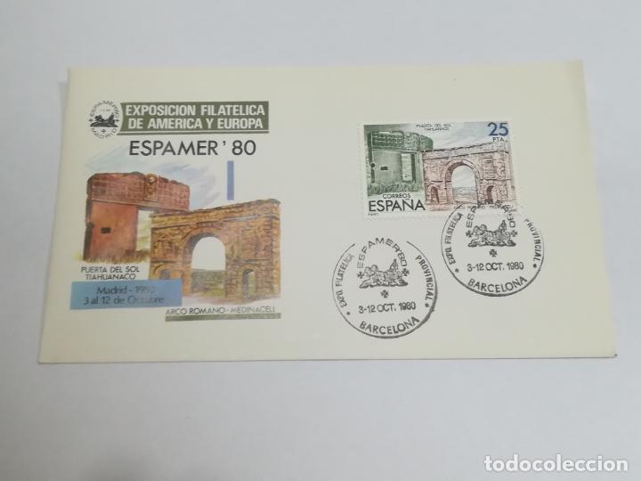 Sellos: SOBRE CONMEMORATIVO. EXPOSICION FILATELICA DE AMERICA Y EUROPA. ESPAMER'80