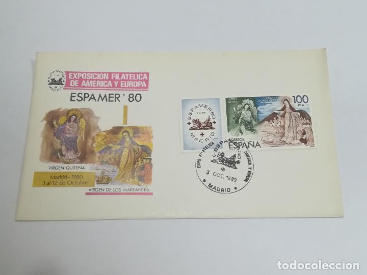 Sellos: SOBRE CONMEMORATIVO. EXPOSICION FILATELICA DE AMERICA Y EUROPA. ESPAMER'80