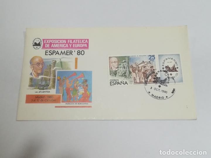 Sellos: SOBRE CONMEMORATIVO. EXPOSICION FILATELICA DE AMERICA Y EUROPA. ESPAMER'80