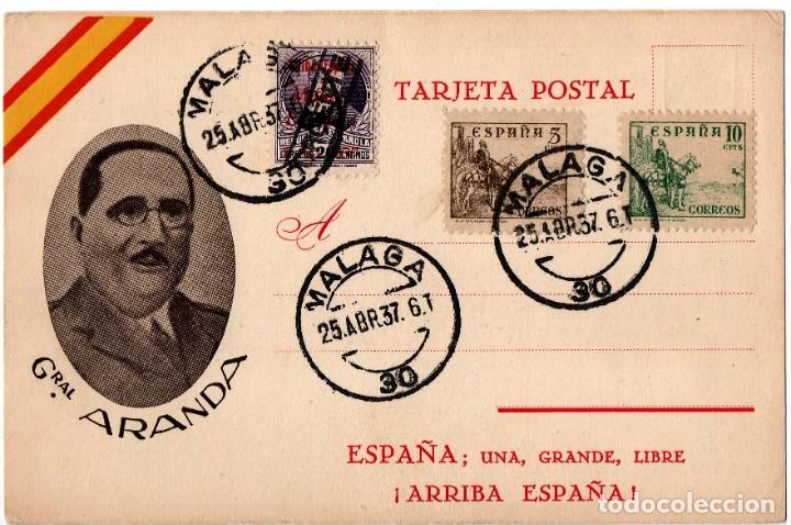 Sellos: Tarjeta postal, General Aranda 1937 - Foto 1