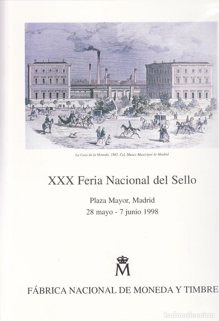 Sellos: DOCUMENTO FILATELICO FERIA NACIONAL DEL SELLO -MADRID - 1998- FABRICA NACIONAL MONEDA TIMBRE