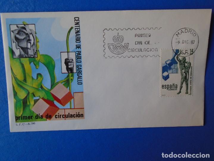 Sellos: SOBRE PRIMER DIA CIRCULACION, CENTENARIO PABLO GARGALLO - Foto 1