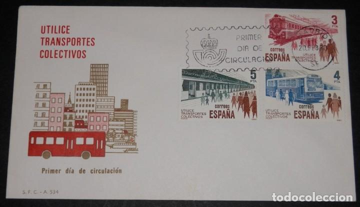 Sellos: SOBRE PRIMER DIA -UTILICE TRANSPORTES COLECTIVOS - Foto 1