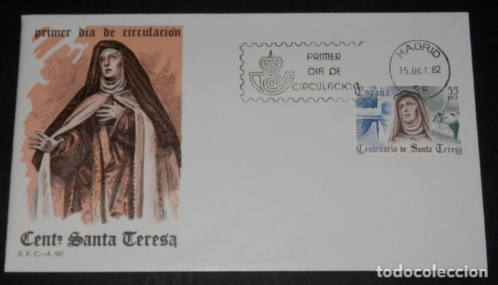 Sellos: SOBRE PRIMER DIA -CENT&ordm; SANTA TERESA - Foto 1