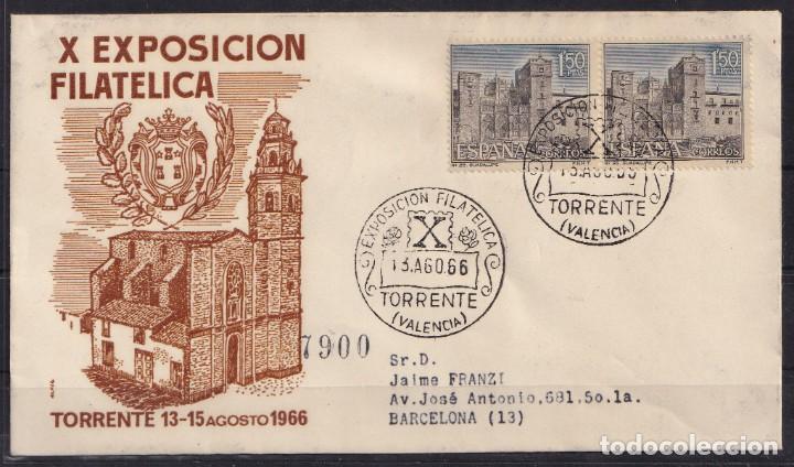 Sellos: 1966.- TORRENTE (VALENCIA) A BARCELONA - Foto 1