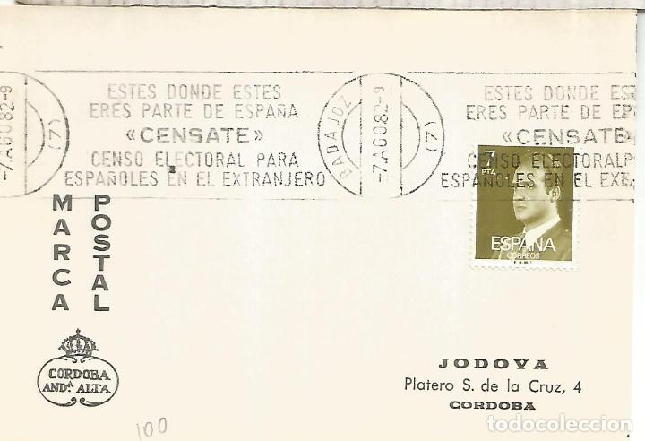 Sellos: BADAJOZ CC MAT RODILLO 1982 CENSO ELECTORAL - Foto 1