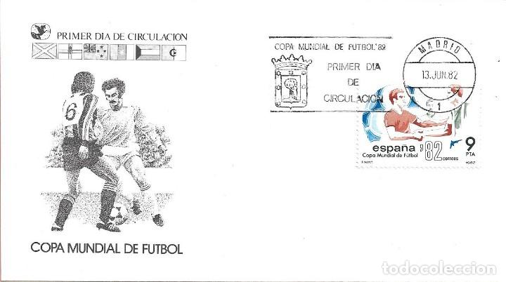 Sellos: DEPORTES FUTBOL 1982 COPA MUNDIAL ESPA&Ntilde;A 82 (EDIFIL 2660) EN SPD ILUSTRADO MATASELLOS MADRID RARO