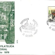 Sellos: RELIGION EXPOSICION FILATELICA, EL ESCORIAL (MADRID) 1978 RARO MATASELLOS MONASTERIO SOBRE ALFIL RWR. Lote 336602673