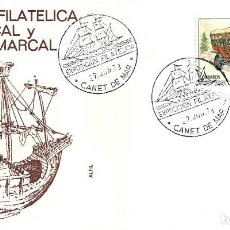 Sellos: BARCOS VIII EXPOSICION FILATELICA LOCAL, CANET DE MAR (BARCELONA) 1978 MATASELLOS EN SOBRE ALFIL RWR. Lote 336678048