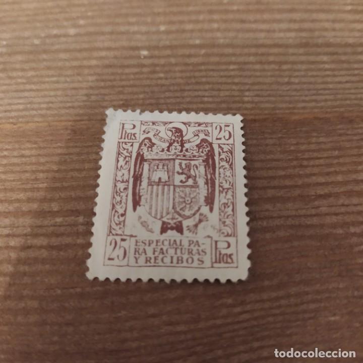 Sellos: Sello antiguo 25 ptas - Foto 3