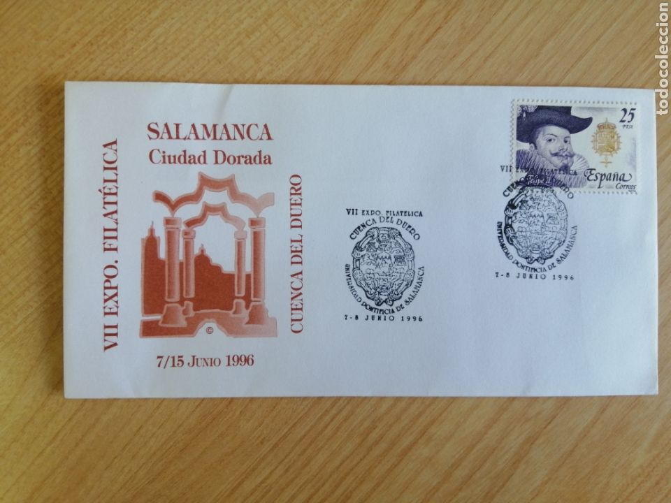 Timbres: SOBRE CON MATASELLOS ESPECIAL. VII EXPO. FILAT&Eacute;L. CUENCA DEL DUERO. UNIV. PONTIFICIA SALAMANCA.(IGZ)