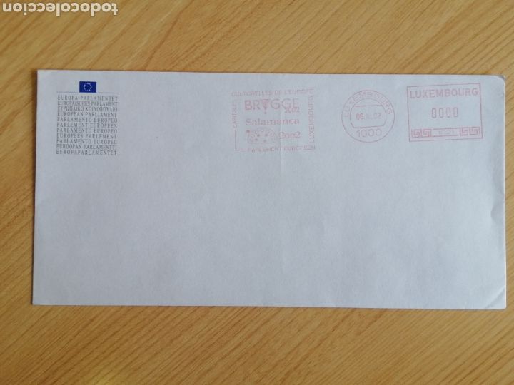 Timbres: SOBRE MATASELLO ESPECIAL DE RODILLO. CAPITALES CULTURALES DE EUROPA 2002. SALAMANCA-BRUJAS