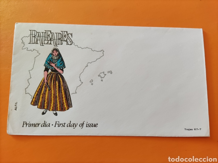 Sellos: Sobre Primer D&iacute;a BALEARES. Trajes t&iacute;picos - Foto 1