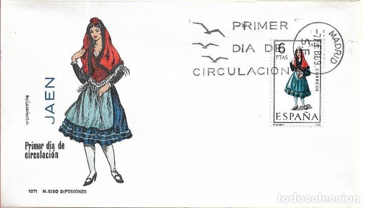 Francobolli: TRAJE DE JAEN TRAJES TIPICOS ESPA&Ntilde;OLES 1969 (EDIFIL 1899) SOBRE PRIMER DIA SIN CIRCULAR DE MS RARO