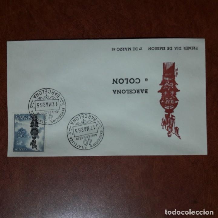 Sellos: PRIMER DIA BARCELONA COLON 1965 - Foto 1