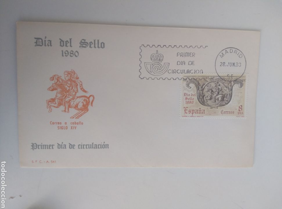 Briefmarken: 1980, DIA DEL SELLO. PRIMER DIA.