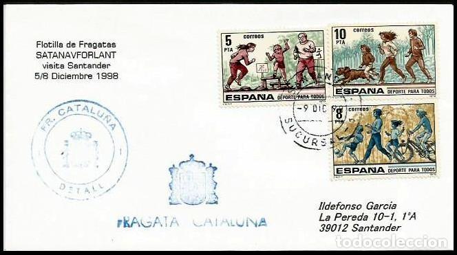 Sellos: ARMADA 1998 FRAGATA CATALU&Ntilde;A EN SANTANDER - Foto 1