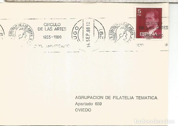 Sellos: ESPA&Ntilde;A 1980 MAT RODILLO LUGO CIRCULO DE LAS ARTES - Foto 1