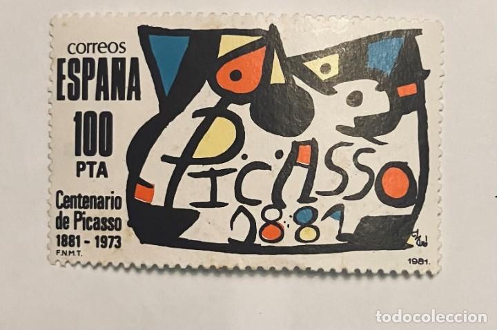 Sellos: sello ESPA&Ntilde;A 100pta centenario de Picasso 1881-1973 - Foto 1