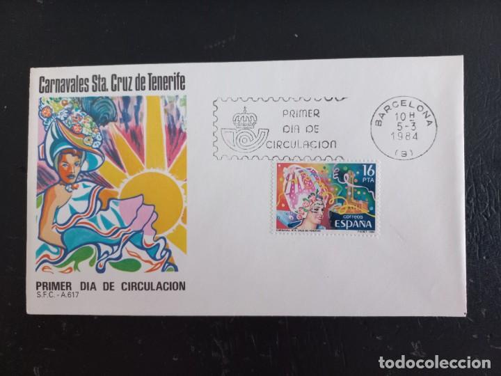 Stamps: sobre primer dia de circulaci&oacute;n CARNAVALES STA. CRUZ DE TENERIFE, 1984