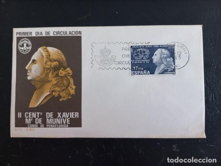 Stamps: sobre primer dia de circulaci&oacute;n II CENTENARIO DE XABIER M&ordf; DE MUNIVE, 1985