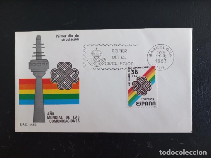 Stamps: sobre primer dia de circulaci&oacute;n A&Ntilde;O MUNDIAL DE LAS COMUNICACIONES, 1983