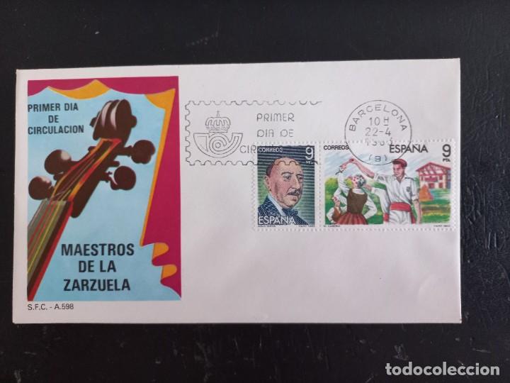 Stamps: sobre primer dia de circulaci&oacute;n MAESTROS DE LA ZARZUELA