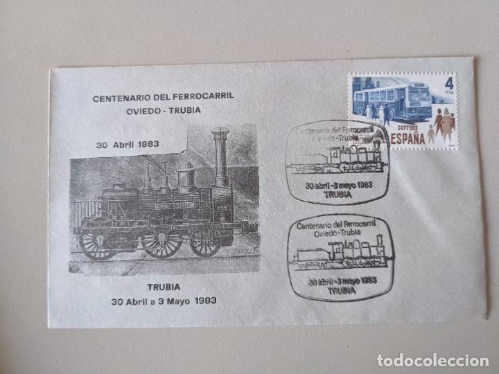 Sellos: CENTENARIO DEL FERROCARRIL OVIEDO-TRUBIA - 1983 - Foto 1
