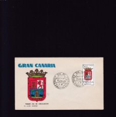 Sellos: GRAN CANARIA - 15 JULIO 1963 - SOBRE PRIMER DIA - CON MATASELLOS Y SELLO. Lote 363271305