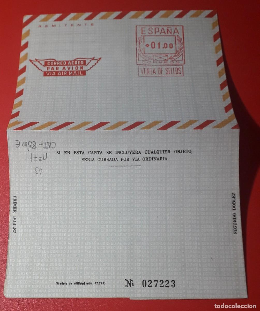 Sellos: AEROGRAMA CAT&Aacute;LOGO EDIFIL N&ordm; 71 - Foto 4